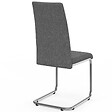 ID MARKET - Lot de 4 chaises MIA en tissu gris anthracite pour salle à manger - vignette