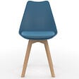 ID MARKET - Lot de 6 chaises scandinaves SARA mix color bleu x2, gris clair, gris foncé x2, jaune - vignette