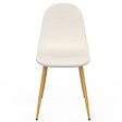 ID MARKET - Lot de 6 chaises DARI en tissu bouclette pour salle à manger - vignette