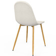 ID MARKET - Lot de 6 chaises DARI en tissu bouclette pour salle à manger - vignette