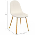 ID MARKET - Lot de 6 chaises DARI en tissu bouclette pour salle à manger - vignette