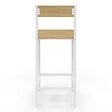 ID MARKET - Lot de 4 tabourets de bar DETROIT avec dossier chaise de cuisine design industriel - vignette
