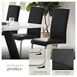 TECTAKE - Ensemble de 6 chaises style scandinave housse en cuir synthétique noir - vignette