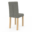 ID MARKET - Lot de 4 chaises POLGA capitonnées grises pour salle à manger - vignette