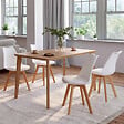 ID MARKET - Lot de 4 chaises scandinaves SARA blanches pour salle à manger - vignette