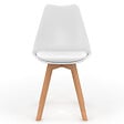 ID MARKET - Lot de 4 chaises scandinaves SARA blanches pour salle à manger - vignette