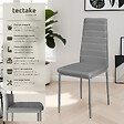 TECTAKE - Lot de 8 chaises avec strass Rembourrées en cuir synthétique  gris - vignette