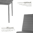 TECTAKE - Lot de 8 chaises avec strass Rembourrées en cuir synthétique  gris - vignette