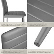 TECTAKE - Lot de 8 chaises avec strass Rembourrées en cuir synthétique  gris - vignette