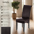 TECTAKE - Ensemble 4 chaises de salle à manger revêtement aspect cuir marron - vignette