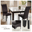 TECTAKE - Ensemble 4 chaises de salle à manger revêtement aspect cuir marron - vignette