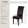 TECTAKE - Ensemble 4 chaises de salle à manger revêtement aspect cuir marron - vignette