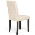 ID MARKET - Lot de 4 chaises POLGA capitonnées en velours beige pieds noirs - vignette