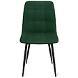 ID MARKET - Lot de 6 chaises MILA en velours mix color vert x2, gris foncé x2, gris clair, jaune - vignette