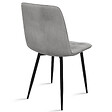 ID MARKET - Lot de 6 chaises MILA en velours mix color vert x2, gris foncé x2, gris clair, jaune - vignette