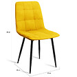 ID MARKET - Lot de 6 chaises MILA en velours mix color vert x2, gris foncé x2, gris clair, jaune - vignette