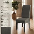 TECTAKE - Ensemble de 2 chaises de salle à manger aspect cuir gris marbré - vignette