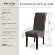 TECTAKE - Ensemble de 2 chaises de salle à manger aspect cuir gris marbré - vignette