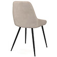ID MARKET - Lot de 6 chaises THALYA en velours taupe avec accoudoirs - vignette