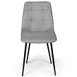 ID MARKET - Lot de 6 chaises MILA en velours mix color bleu x2, gris foncé x2, gris clair, jaune - vignette
