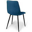 ID MARKET - Lot de 6 chaises MILA en velours mix color bleu x2, gris foncé x2, gris clair, jaune - vignette