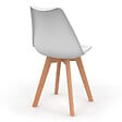 ID MARKET - Lot de 6 chaises scandinaves SARA blanches pour salle à manger - vignette