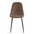 ID MARKET - Lot de 4 chaises vintage DALI marron pour salle à manger - vignette