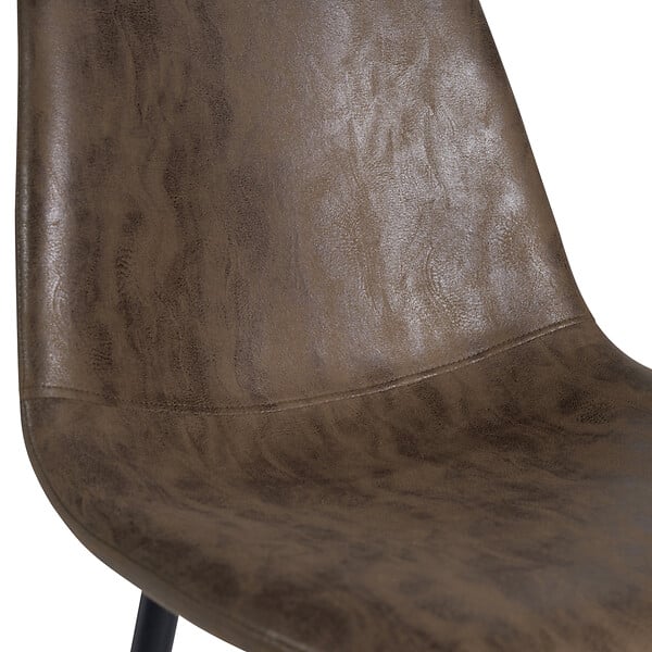 ID MARKET - Lot de 4 chaises vintage DALI marron pour salle à manger - large