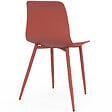 ID MARKET - Lot de 6 chaises KIARA mix color gris foncé x2, terracotta x2, beige x2 avec pieds en métal - vignette