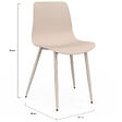 ID MARKET - Lot de 6 chaises KIARA mix color gris foncé x2, terracotta x2, beige x2 avec pieds en métal - vignette