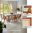 TECTAKE - Lot 4 chaises de salle à manger cannage viennois boho chêne foncé - vignette