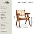 TECTAKE - Lot 4 chaises de salle à manger cannage viennois boho chêne foncé - vignette