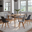 ID MARKET - Lot de 6 chaises scandinaves SARA mix color gris foncé x3 et gris clair x3 - vignette