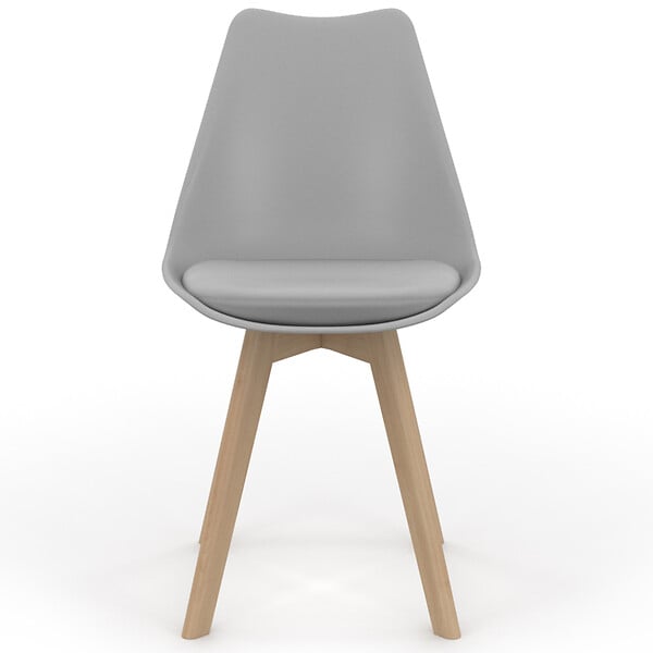 ID MARKET - Lot de 6 chaises scandinaves SARA mix color gris foncé x3 et gris clair x3 - large