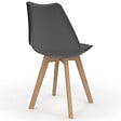 ID MARKET - Lot de 6 chaises scandinaves SARA mix color gris foncé x3 et gris clair x3 - vignette