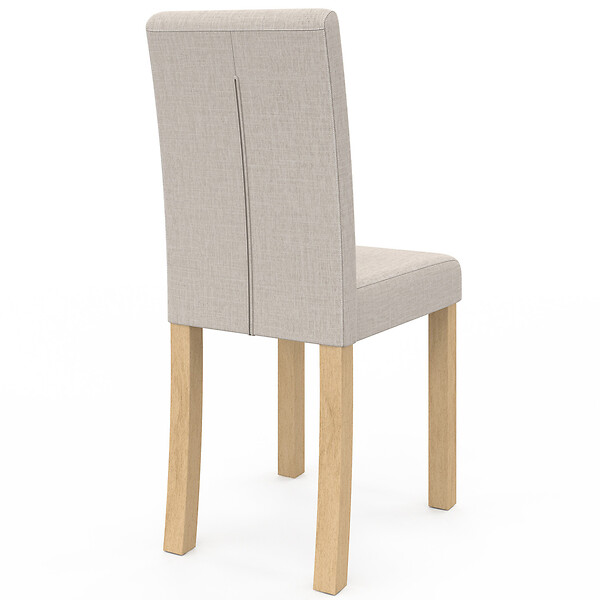 ID MARKET - Lot de 6 chaises POLGA capitonnées beiges pour salle à manger - large