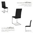 TECTAKE - Ensemble 4 chaises de salle à manger Rembourrées aspect cuir noir - vignette