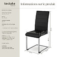 TECTAKE - Ensemble 4 chaises de salle à manger Rembourrées aspect cuir noir - vignette