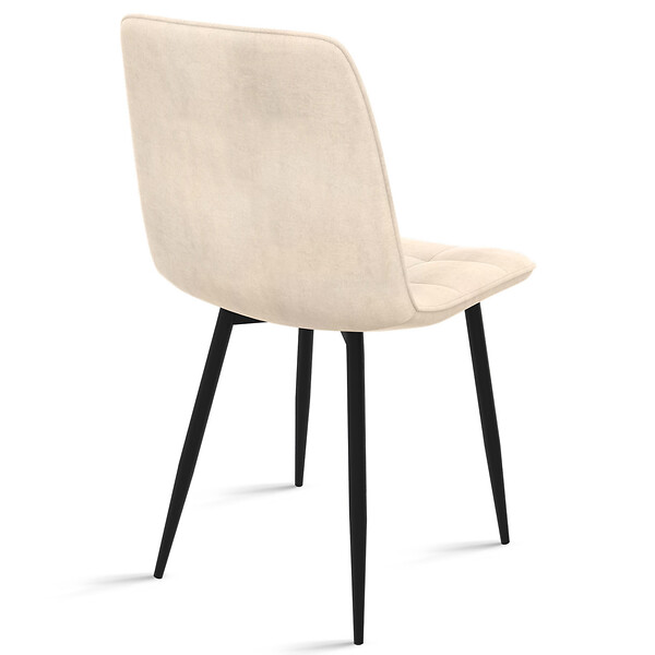 ID MARKET - Lot de 8 chaises MILA en velours mix color terracotta x3, gris foncé x2, et beige x3 - large