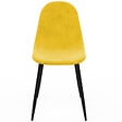 ID MARKET - Lot de 6 chaises DALI en velours mix color bleu, gris foncé, gris clair et jaune - vignette
