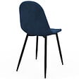 ID MARKET - Lot de 6 chaises DALI en velours mix color bleu, gris foncé, gris clair et jaune - vignette
