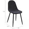 ID MARKET - Lot de 6 chaises DALI en velours mix color bleu, gris foncé, gris clair et jaune - vignette