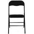 ID MARKET - Lot de 6 chaises pliantes KITY noires en PU - vignette