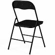 ID MARKET - Lot de 6 chaises pliantes KITY noires en PU - vignette