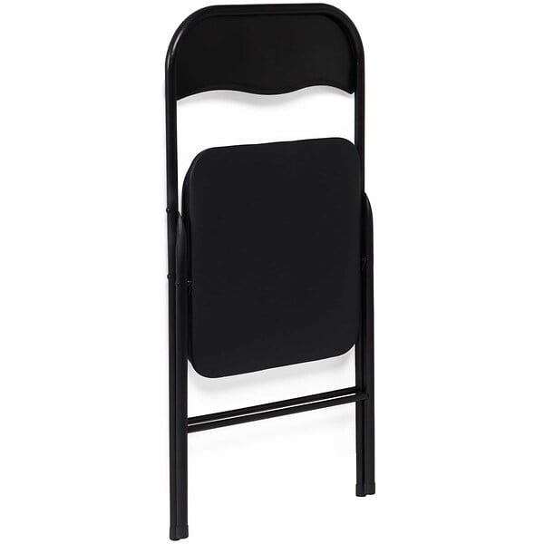 ID MARKET - Lot de 6 chaises pliantes KITY noires en PU - large
