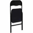 ID MARKET - Lot de 6 chaises pliantes KITY noires en PU - vignette