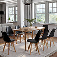 ID MARKET - Lot de 8 chaises scandinaves SARA noires pour salle à manger - vignette
