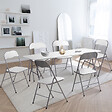 ID MARKET - Lot de 6 chaises pliantes KITY blanches en PU - vignette