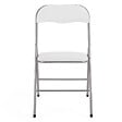 ID MARKET - Lot de 6 chaises pliantes KITY blanches en PU - vignette