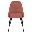 ID MARKET - Lot de 4 chaises THALYA en velours terracotta avec accoudoirs - vignette